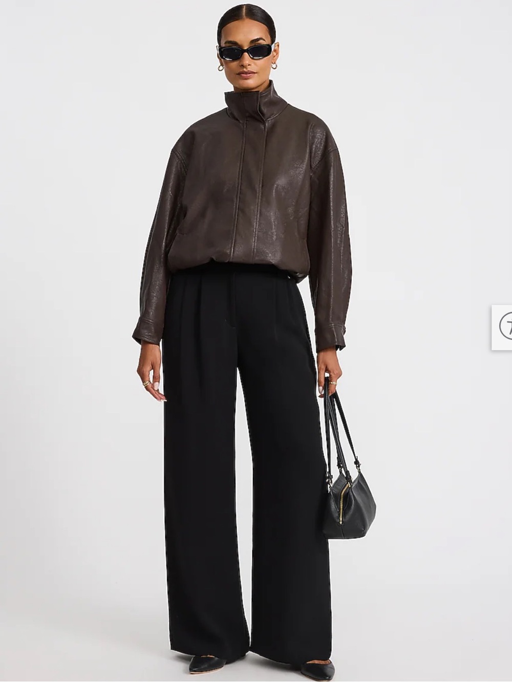Express high waisted relaxed Trousers - Black